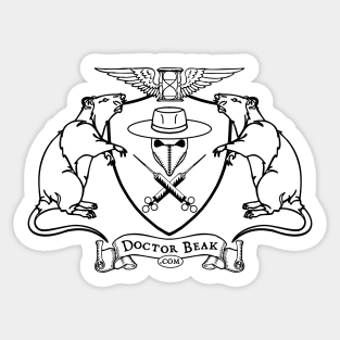 Doctor Plagueous Beak Coat of Arms Lt Sticker